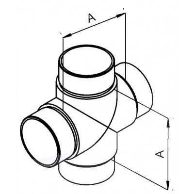 Raccordo a Croce per Tubo Ø...