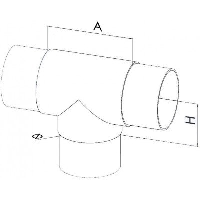 Raccordo a T per Tubo Ø...