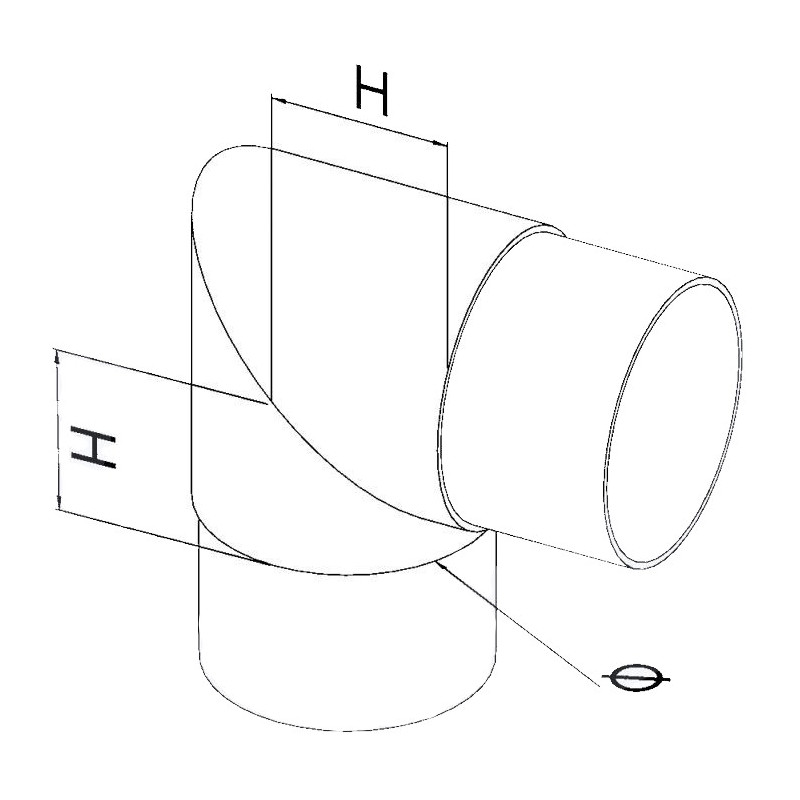 Raccordo A T 90° Monoparete Tubo In Acciaio Inox Per Canna Fumaria Pel - Foto 8