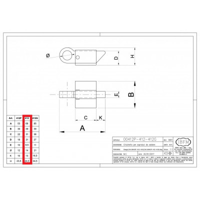 Cricchetti a Saldare IBFM 412