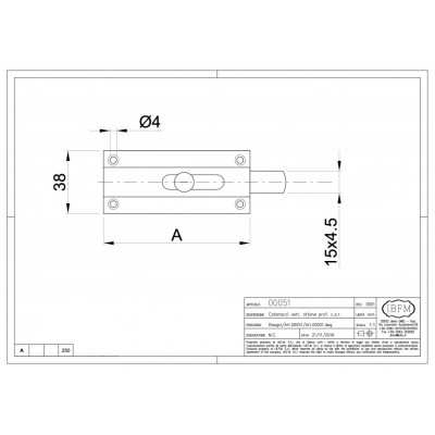 Catenaccio Ottone 250mm...