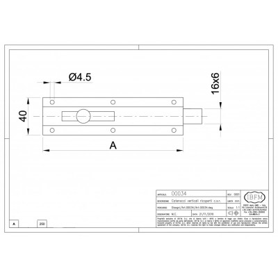 Catenaccio 250mm IBFM 034250M