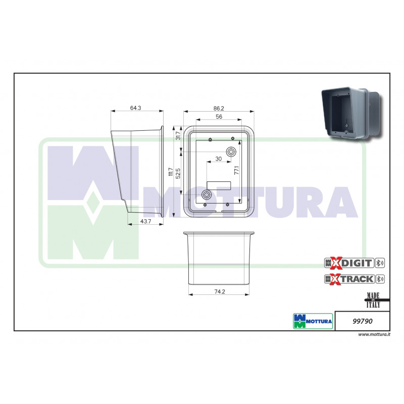 Contenitore a Parete Mottura per XMOTO 99.790