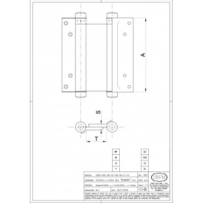 Cerniera Bommer 125mm IBFM...