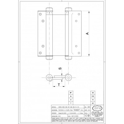 Cerniera Bommer 150mm IBFM...