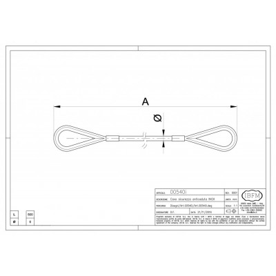 Cavo Anticaduta 50 cm Inox...