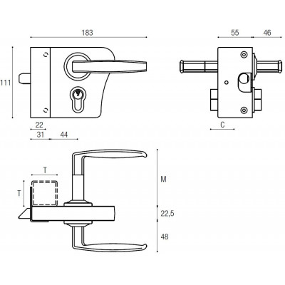 Kit Serratura Pratik-Lock...