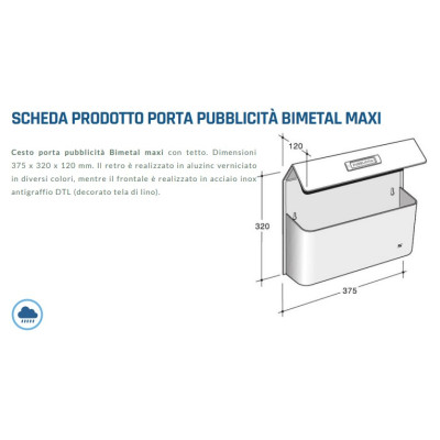 Cesto Pubblicità bi-metal...