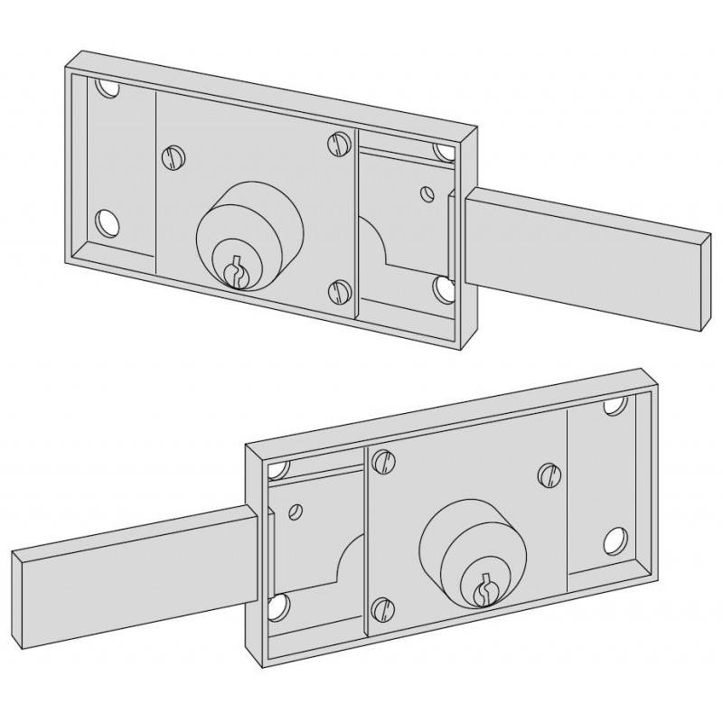 SERRATURA ANTIFURTO VIRO 8217 CON BARRE GARAGE BASCULANTE