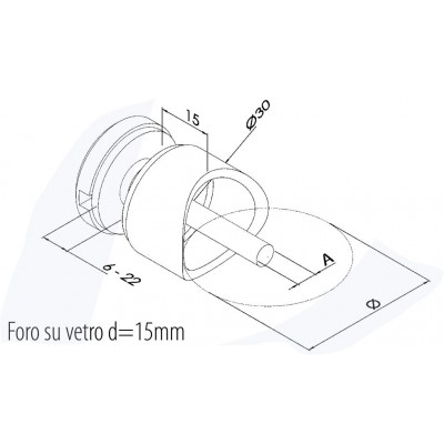 Vite Fermavetro con Attacco per Tubo Zamac IN109-005-0Z