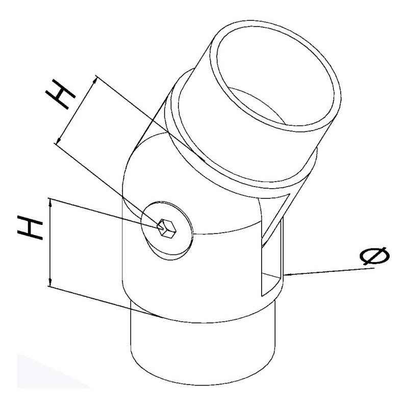 BSP filettatura maschio 304, raccordo per tubo esagonale DN8