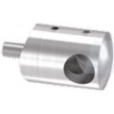 Supporto Sinistro per Tondino con Attacco per Tubo Ø 12,2 mm AISI 304 Satinato IN110-081