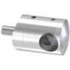 Supporto Sinistro per Tondino con Attacco per Tubo Ø 12,2 mm AISI 304 Satinato IN110-081