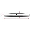 Tenditore con Filetto Destro/Sinistro Interno 92mm Satinato 30875-0600